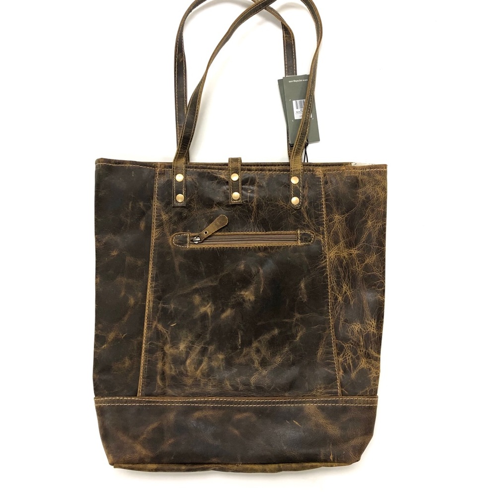 Fleece Leather Tote Bag - Picture 3 of 7